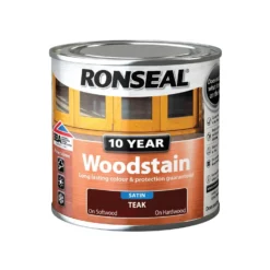 Ronseal 10 Year Woodstain Teak Satin - 250ml -Best Home Furnishing Store 12820805 6194831916958387