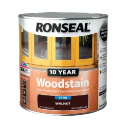 Ronseal 10 Year Woodstain Walnut Satin - 750ml -Best Home Furnishing Store 12820826 1574831917927162