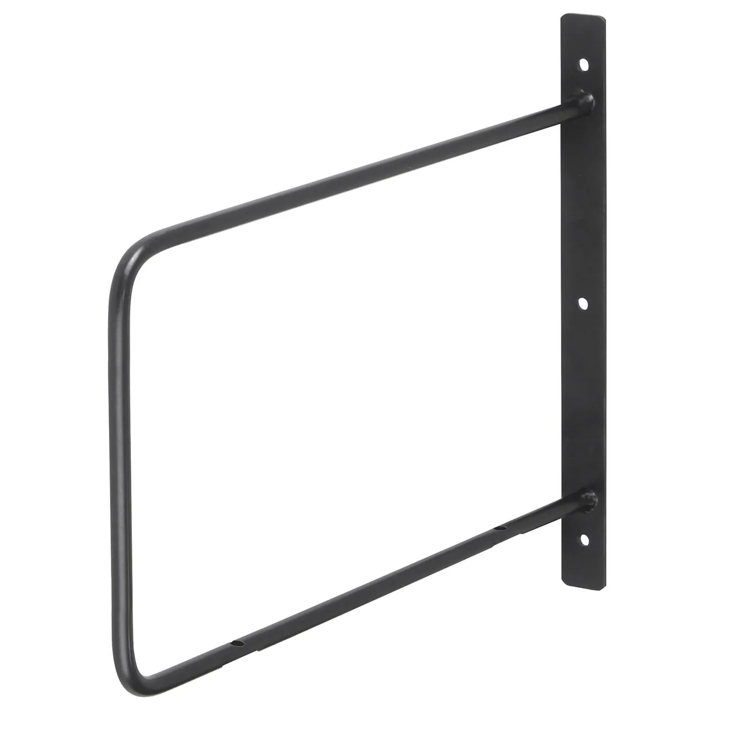 None Minimal D Shaped Bracket - Black - 200x200mm 1 None Minimal D Shaped Bracket - Black - 200x200mm