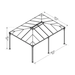 Palram - Canopia Martinique 5000 Garden Gazebo Grey Bronze 11 Palram - Canopia Martinique 5000 Garden Gazebo Grey Bronze -Best Home Furnishing Store 12821926 9144924165003794