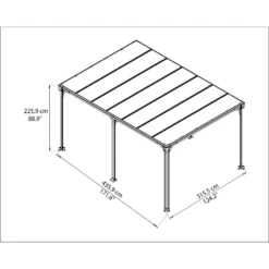 Palram - Canopia Milano 4300 Garden Gazebo Grey Bronze 15 Palram - Canopia Milano 4300 Garden Gazebo Grey Bronze -Best Home Furnishing Store 12821928 9554833173520981