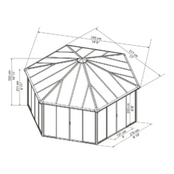 Palram - Canopia Garda Garden Conservatory Grey Bronze 16 Palram - Canopia Garda Garden Conservatory Grey Bronze -Best Home Furnishing Store 12821929 6454833172872189