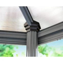Palram - Canopia Roma Hexagonal Garden Gazebo Grey 11 Palram - Canopia Roma Hexagonal Garden Gazebo Grey -Best Home Furnishing Store 12821930 1024833174980112