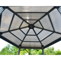 Palram - Canopia Roma Hexagonal Garden Gazebo Grey 9 Palram - Canopia Roma Hexagonal Garden Gazebo Grey -Best Home Furnishing Store 12821930 6544833174932253
