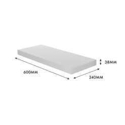 Floating Shelf - White Gloss - 600 X 240 X 38mm 9 Floating Shelf - White Gloss - 600 X 240 X 38mm -Best Home Furnishing Store 12822023 1524976219095485