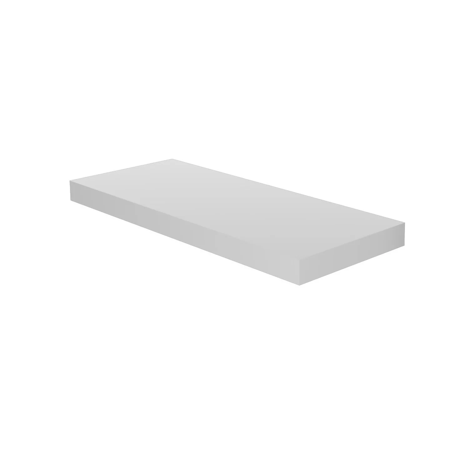 Floating Shelf - White Gloss - 600 X 240 X 38mm 1 Floating Shelf - White Gloss - 600 X 240 X 38mm