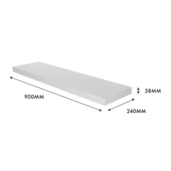 Floating Shelf - White Matt - 900 X 240 X 38mm -Best Home Furnishing Store 12822045 1944976219299350