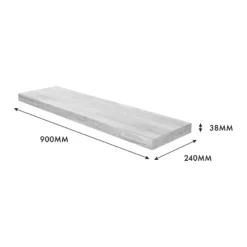 Floating Shelf - Grey Oak - 900 X 235 X 38mm 9 Floating Shelf - Grey Oak - 900 X 235 X 38mm -Best Home Furnishing Store 12822048 5934976219240499