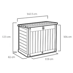 Keter Store It Out Ace Outdoor Garden Storage Shed 1200L - Grey / Graphite -Best Home Furnishing Store 12822293 1044906504152204