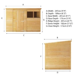 Mercia 10 X 6ft Overlap Pent Shed - Incl. Installation -Best Home Furnishing Store 12822315 2324976248004889
