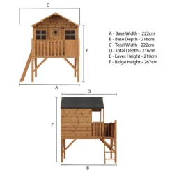Mercia 8 X 7ft Honeysuckle Wooden Playhouse With Tower - Installation Included -Best Home Furnishing Store 12822469 1134949332399869