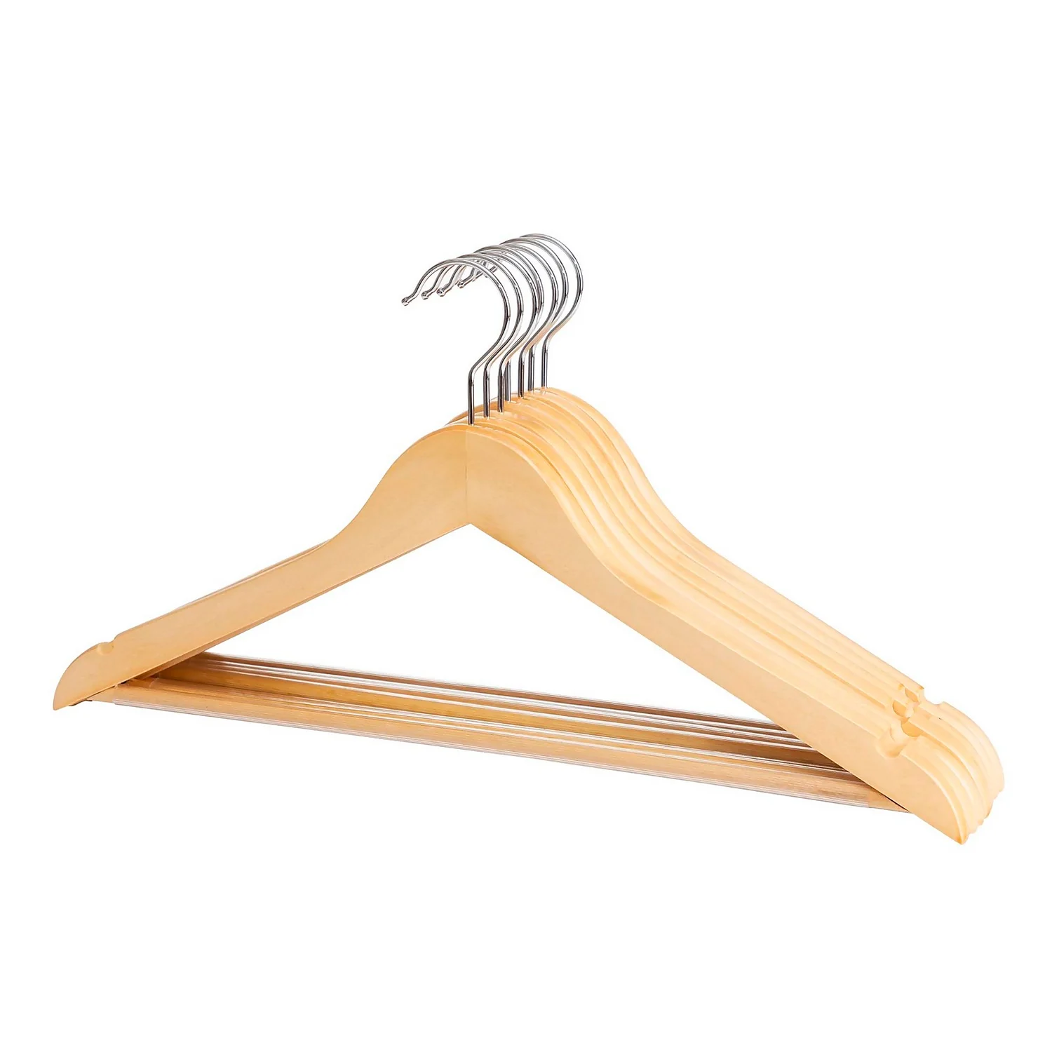 Wooden Clothes Hangers - 8 Pack 2 Wooden Clothes Hangers - 8 Pack - Image 2