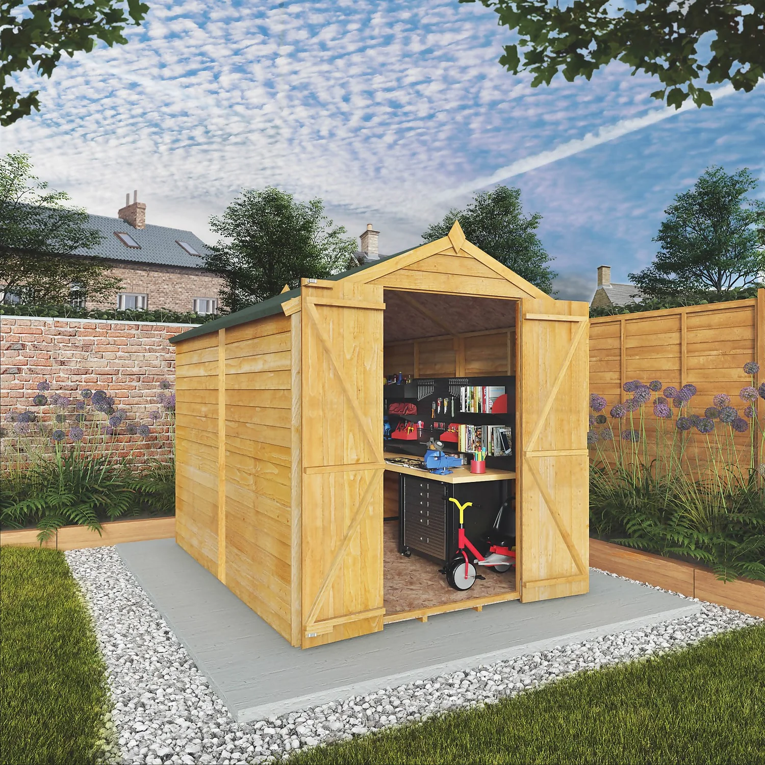 Mercia 8 X 6ft Overlap Apex Windowless Shed - Installation Included 2 Mercia 8 X 6ft Overlap Apex Windowless Shed - Installation Included - Image 2