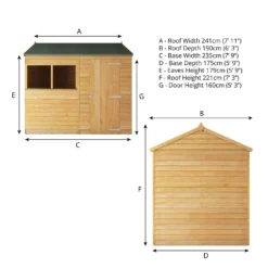 Mercia 8 X 6ft Overlap Reverse Apex Shed - Installation Included -Best Home Furnishing Store 12822598 1085033255943459