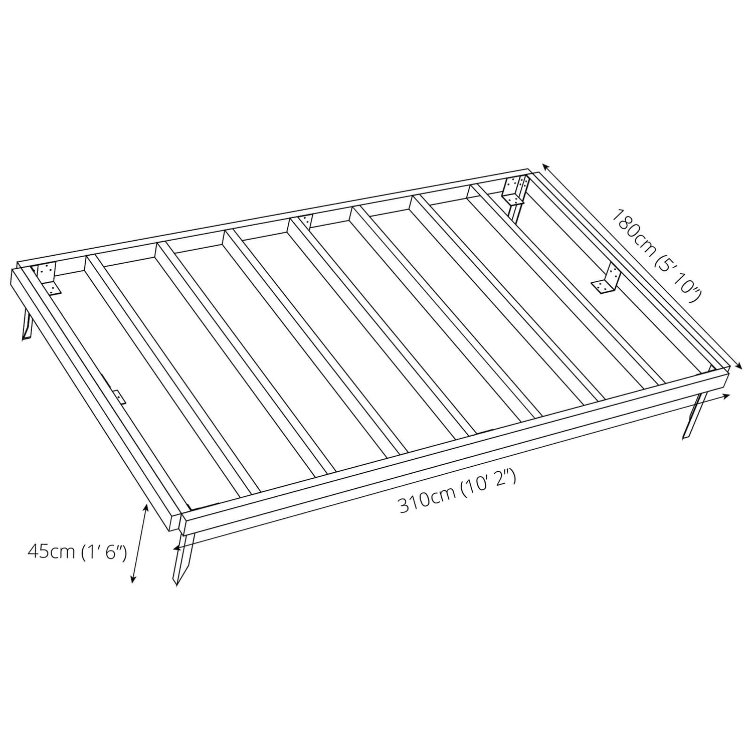 Mercia 10x6ft Pressure Treated Wooden Shed Base - Installation Included 7 Mercia 10x6ft Pressure Treated Wooden Shed Base - Installation Included - Image 7
