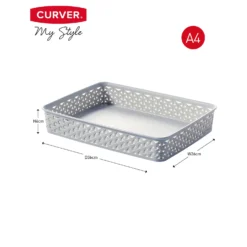 Curver My Style A4 Rectangular Plastic Storage Organiser - Grey -Best Home Furnishing Store 12823031 1954833225942192