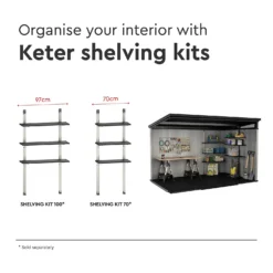 Keter Artisan 11 X 7ft Outdoor Plastic Garden Storage Pent Shed - Grey -Best Home Furnishing Store 12823649 6465036177975787