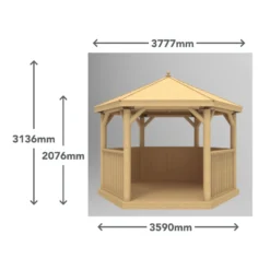 Forest (Installation Included) Thatch Roof Furnished Gazebo - 3.6m - Green -Best Home Furnishing Store 12823704 2554833218574183