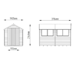 Forest 10 X 6ft Overlap Pressure Treated Double Door Apex Shed 19 Forest 10 X 6ft Overlap Pressure Treated Double Door Apex Shed -Best Home Furnishing Store 12823857 1194833221839881