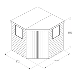 7x7ft Forest Overlap Pressure Treated Corner Shed - Incl. Installation -Best Home Furnishing Store 12823862 1074833219032031