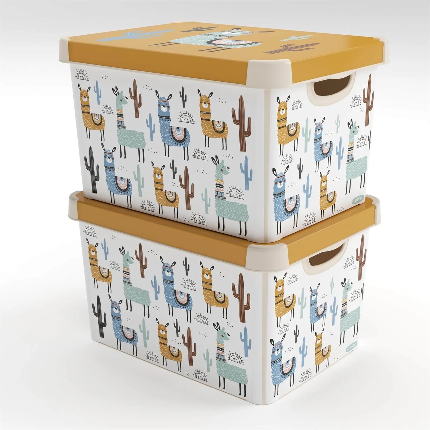 Curver Stockholm Llama Plastic Deco Storage Box - Multi-Coloured - 22L 6 Curver Stockholm Llama Plastic Deco Storage Box - Multi-Coloured - 22L - Image 6