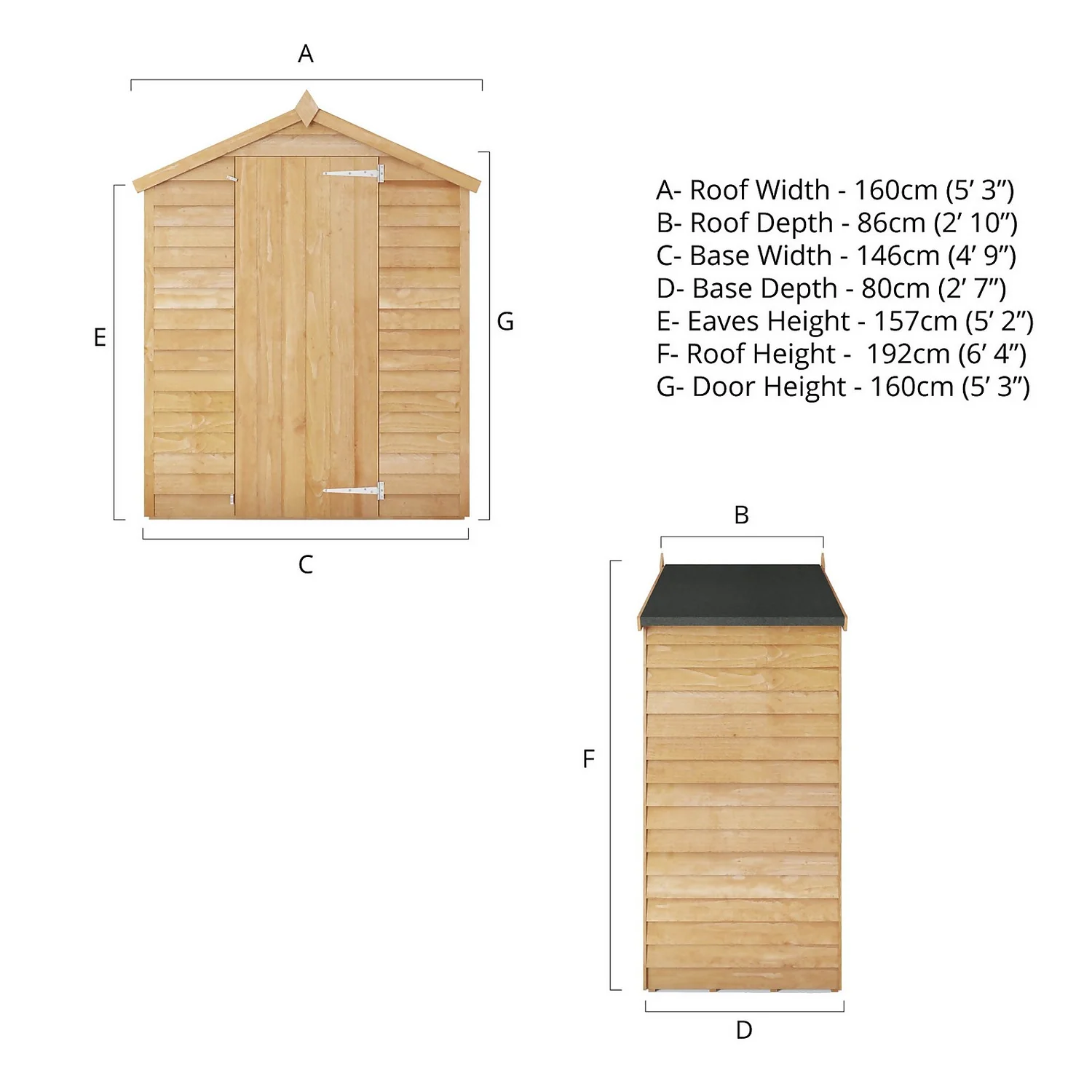Mercia 5 X 3ft Overlap Apex Windowless Shed - Incl. Installation 9 Mercia 5 X 3ft Overlap Apex Windowless Shed - Incl. Installation - Image 9