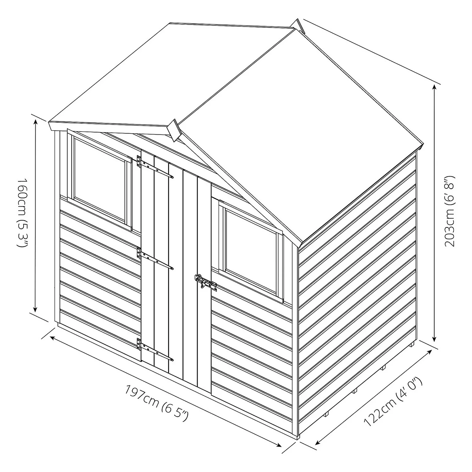 Mercia 4 X 6ft Shiplap Apex Shed - Included Installation 10 Mercia 4 X 6ft Shiplap Apex Shed - Included Installation - Image 10