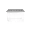 17L Storage Box With Clear Base And Grey Lid