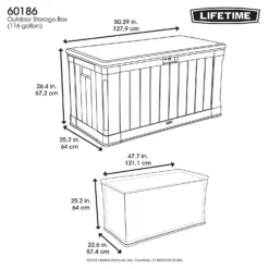 Lifetime Outdoor Plastic Garden Storage Box - 439 Litres -Best Home Furnishing Store 12826335 1974856525567256