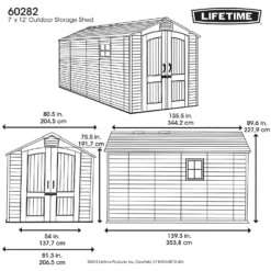 Lifetime 7 X 12ft Outdoor Storage Shed -Best Home Furnishing Store 12826345 1445012584302966