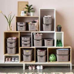 Smartstore 6L Wardrobe Basket - Taupe -Best Home Furnishing Store 12826431 1894833174525108