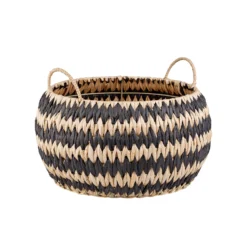 Black Round Flatweave Baskets - Set Of 3 -Best Home Furnishing Store 12829226 1544832981961198