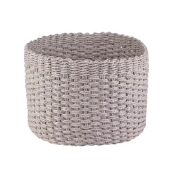 Round Paper Rope Basket - Grey
