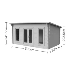 Forest Elmley 5.0m X 3.0m Log Cabin Double Glazed 24kg Polyester Felt, No Underlay -Best Home Furnishing Store 12832780 1974833197678685