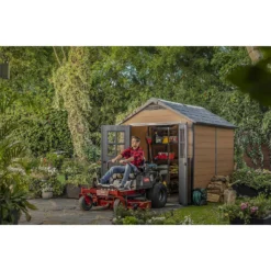Keter Newton 7.5 X 9ft Outdoor Plastic Garden Storage Shed - Brown -Best Home Furnishing Store 12833042 2074843484722095