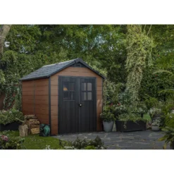 Keter Newton 7.5 X 9ft Outdoor Plastic Garden Storage Shed - Brown -Best Home Furnishing Store 12833042 4094843484755167