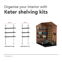 Keter Darwin 6 X 4ft Outdoor Garden Apex Storage Shed - Brown -Best Home Furnishing Store 12833043 5775036178043584