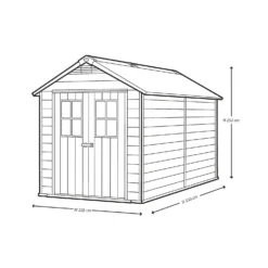 Keter Newton 7.5 X 11ft Outdoor Plastic Garden Storage Shed - Brown -Best Home Furnishing Store 12833045 1084843485053469