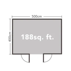 Forest Mendip 5.0m X 4.0m Log Cabin Double Glazed, 24kg Polyester Felt, Plus Underlay - Installation Included -Best Home Furnishing Store 12833121 1064833198012627