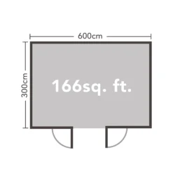 Forest Arley 6m X 3m Cabin Double Glazed 34kg Polyester Felt, Plus Underlay - Installation Included -Best Home Furnishing Store 12833135 1784845841795176