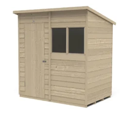 Forest 6 X 4ft Overlap Pressure Treated Pent Shed