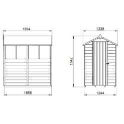 Forest 6 X 4ft Overlap Pressure Treated Apex Shed- 4 Window 18 Forest 6 X 4ft Overlap Pressure Treated Apex Shed- 4 Window -Best Home Furnishing Store 12833289 2434833201959823