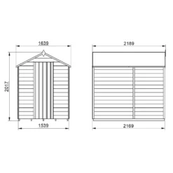 Forest 7 X 5ft Overlap Pressure Treated 7x5 Apex Shed - No Window -Best Home Furnishing Store 12833292 9974833195274716
