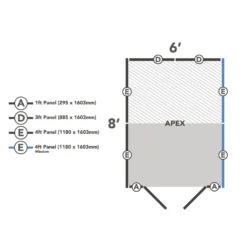 Forest 8 X 6ft Overlap Pressure Treated Apex Shed - Double Door 4 Windows -Best Home Furnishing Store 12833293 2144833197599302