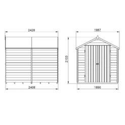 Forest 8 X 6ft Overlap Pressure Treated Apex Shed - Double Door No Windows - Incl. Installation -Best Home Furnishing Store 12833315 8344833201667164