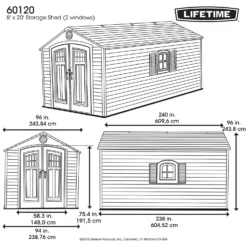 Lifetime 8 X 20 Ft Outdoor Storage Shed -Best Home Furnishing Store 12836592 5145012583846294