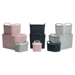 Small Urban Storage Basket With Lid - Graphite -Best Home Furnishing Store 12837349 3344960190120604