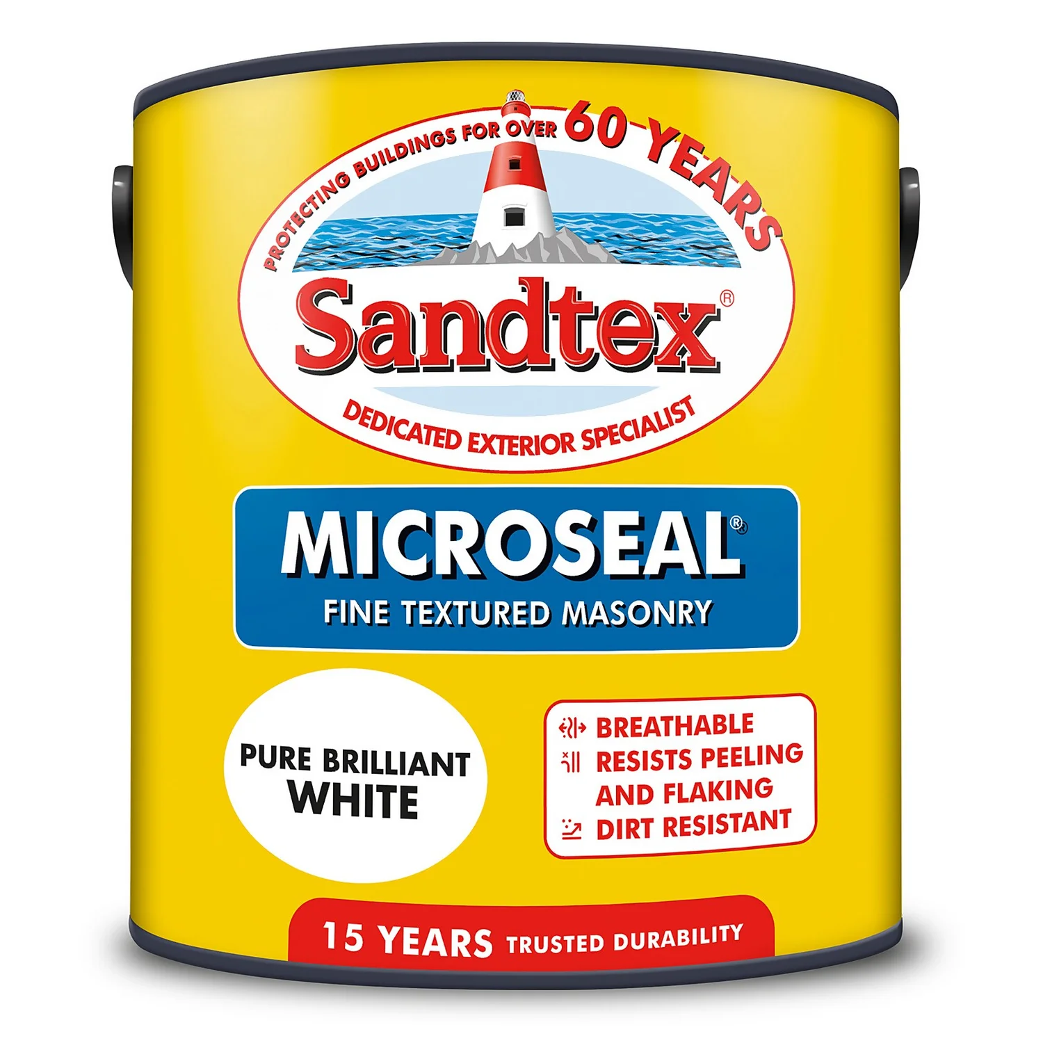 Sandtex® Textured Masonry Paint Pure Brilliant White - 2.5L 8 Sandtex® Textured Masonry Paint Pure Brilliant White - 2.5L - Image 8