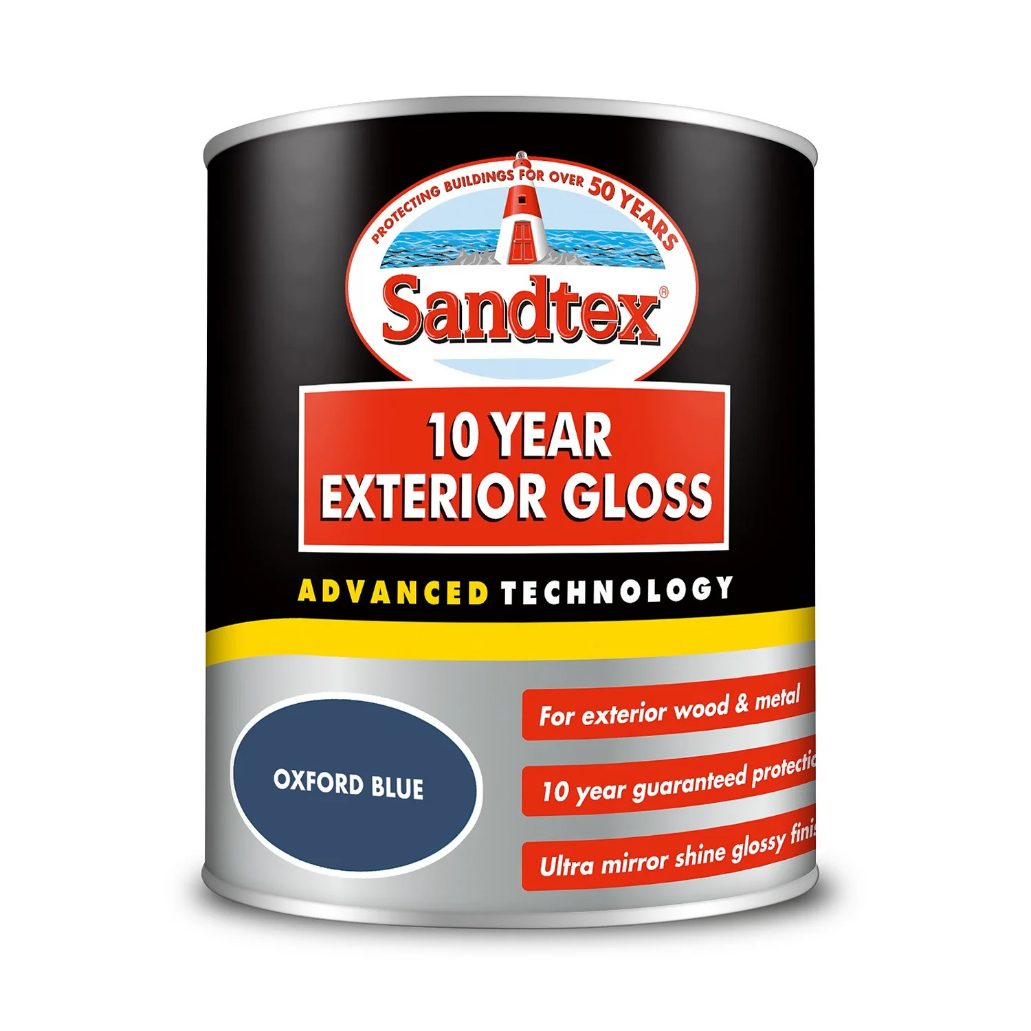 Sandtex® Exterior 10 Year Gloss Paint Oxford Blue - 750ml 7 Sandtex® Exterior 10 Year Gloss Paint Oxford Blue - 750ml - Image 7