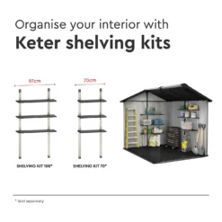 Keter Oakland 7.5 X 9ft Outdoor Garden Apex Storage Shed - Grey -Best Home Furnishing Store 12840578 1635036179845699